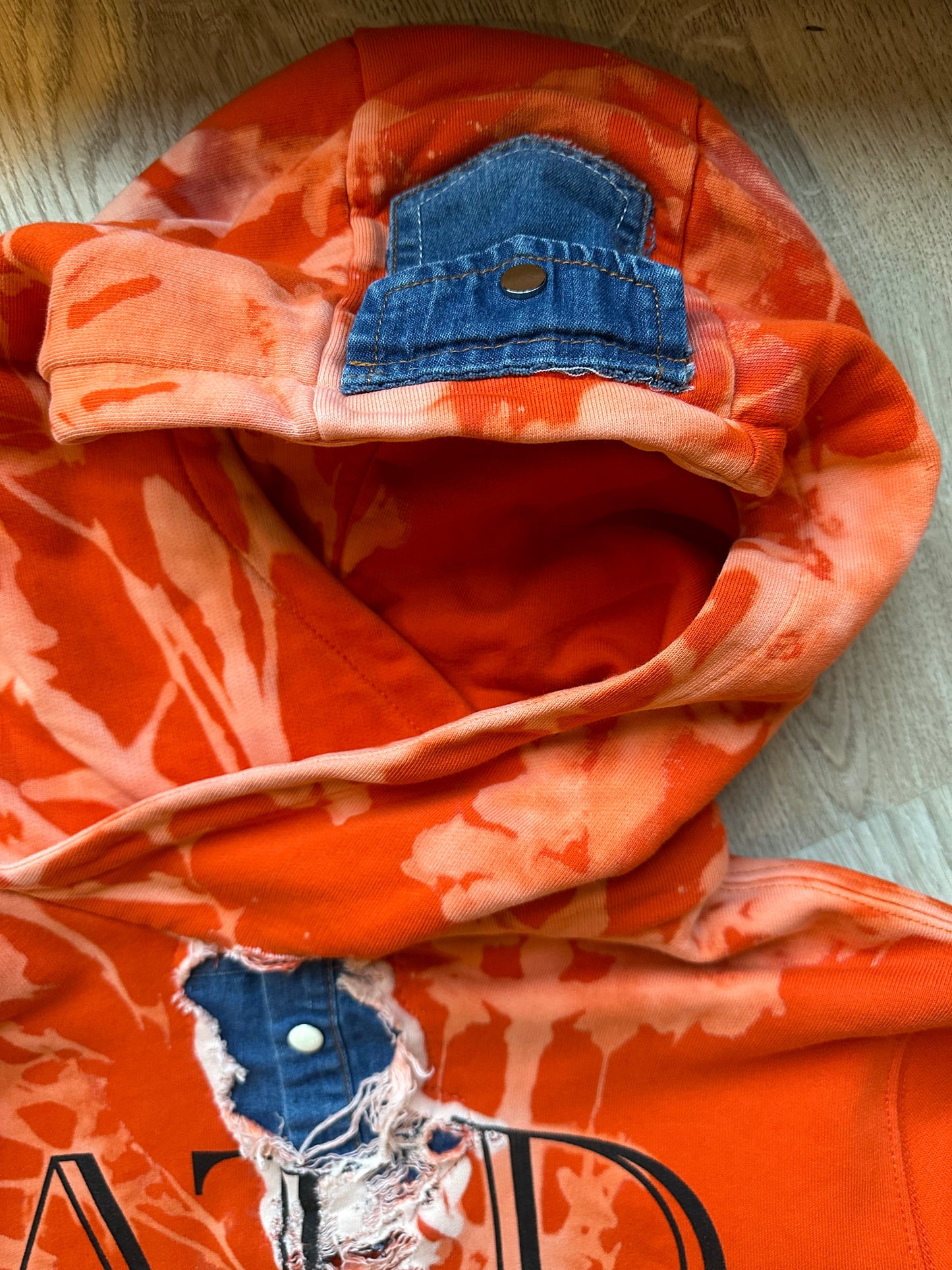 Orange tie dye hoodie