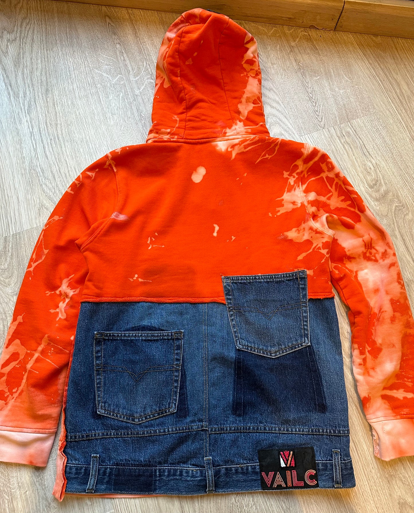 Orange tie dye hoodie